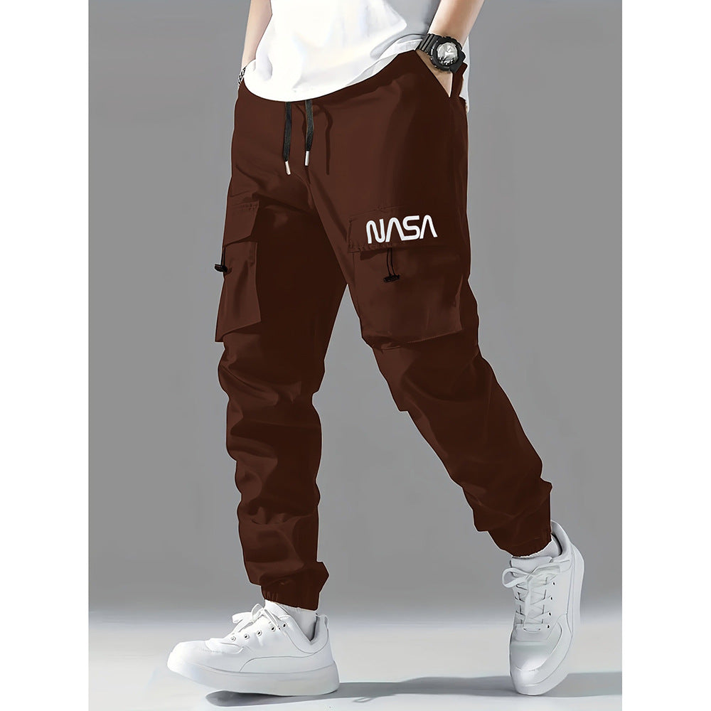 Straight Ankle Tied Wear-resistant Overalls Casual Pants