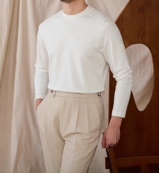 Elastic Slim Fit Classy Base Shirt For Men