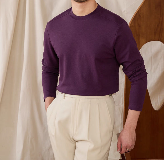 Elastic Slim Fit Classy Base Shirt For Men