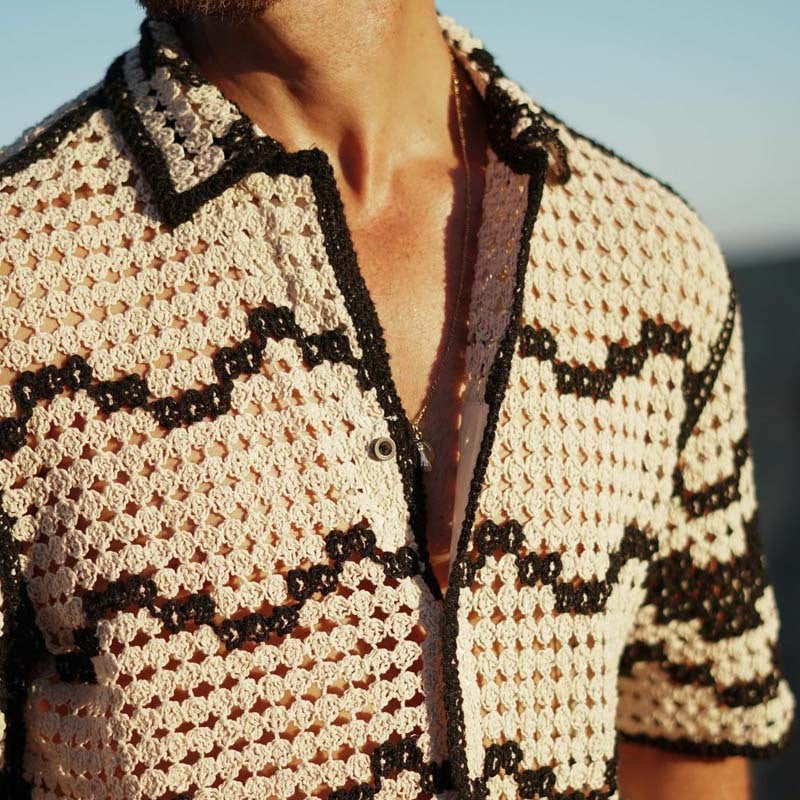 Striped Stitching Shirt