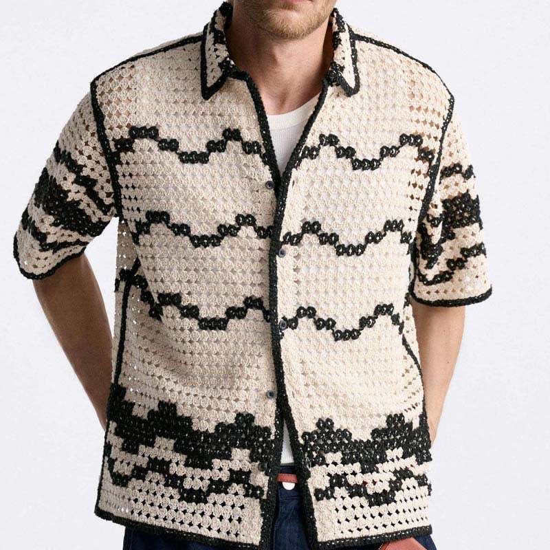 Striped Stitching Shirt