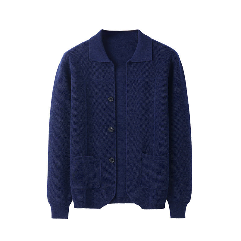 Sweater Men's Lapel Cardigan