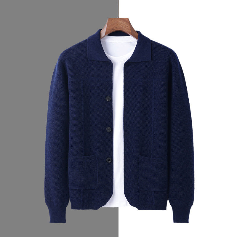 Sweater Men's Lapel Cardigan