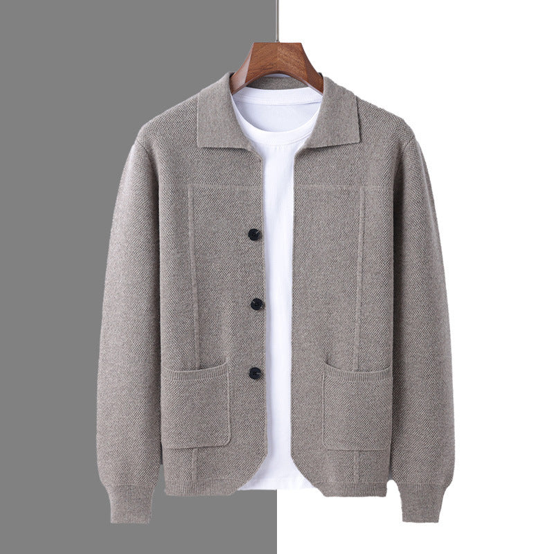 Sweater Men's Lapel Cardigan