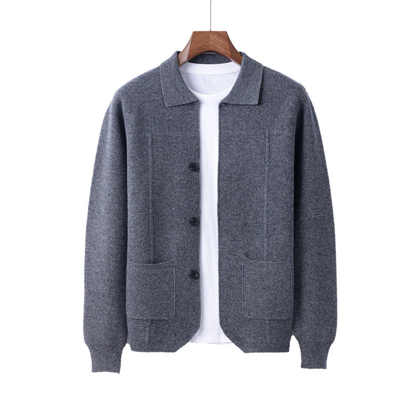 Sweater Men's Lapel Cardigan