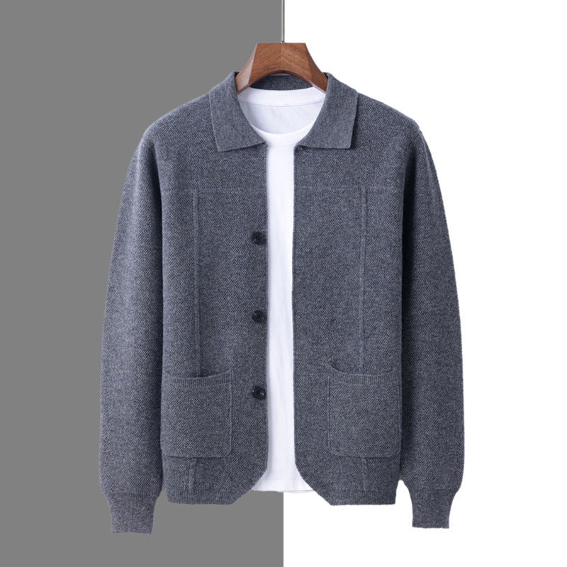 Sweater Men's Lapel Cardigan