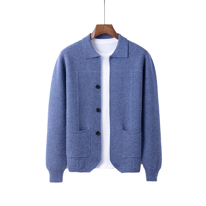 Sweater Men's Lapel Cardigan