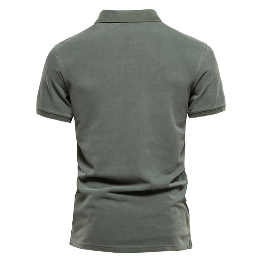Lapel Men Short Sleeve