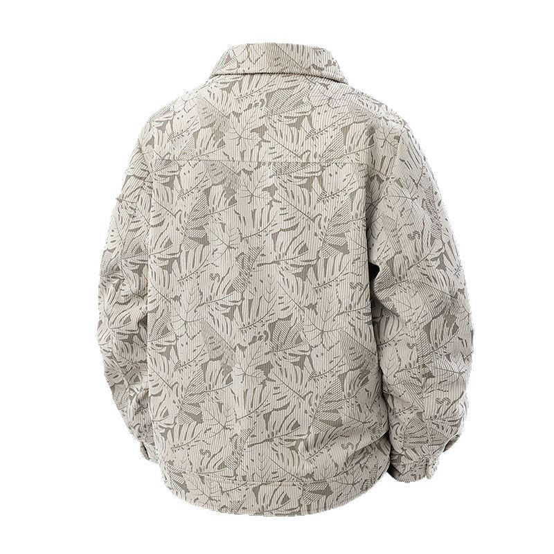 Corduroy Jacket Slim-fit Spring And Autumn Lapel Young And Middle-aged Jacket For Men
