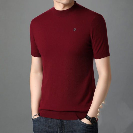 Men's Spring Sweater Half Sleeve Top