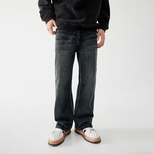 Skinny Long Pants Men's American Mid-waist
