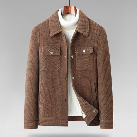 Men's Clothing Fleece-lined Warm Coat