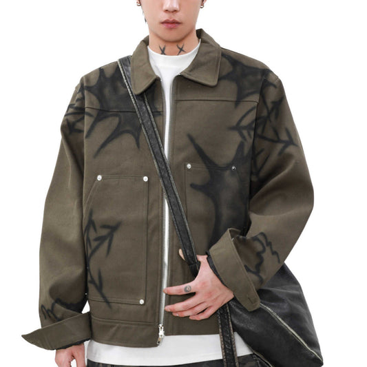 Spring And Autumn Couple Zipper Jacket Men