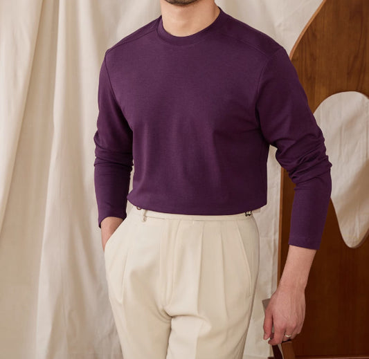 Elastic Slim Fit Classy Base Shirt For Men
