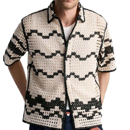 Striped Stitching Shirt