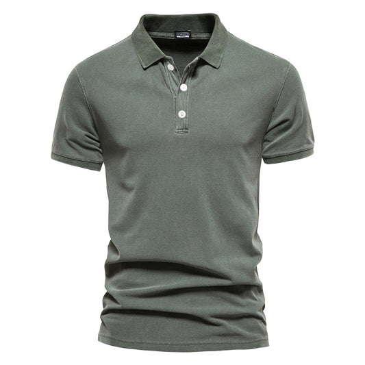 Lapel Men Short Sleeve