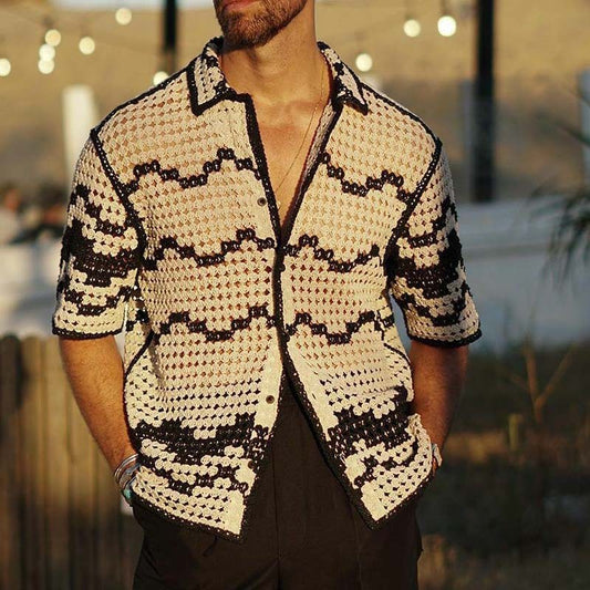 Striped Stitching Shirt
