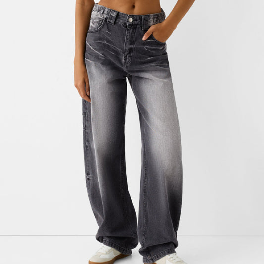 Classic Denim Fashion Wide-leg Jeans