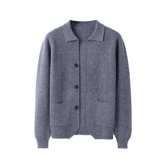 Sweater Men's Lapel Cardigan