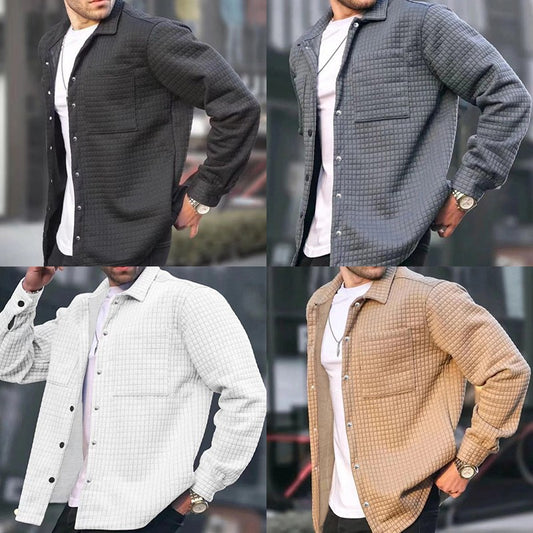 Jacquard Sweater Men's Trendy Coat