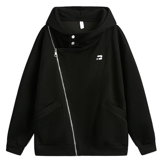 Zipper Hooded Sweater