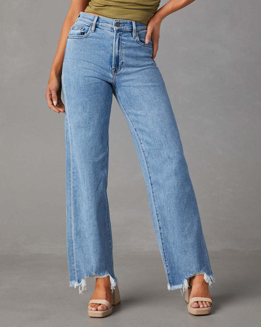 Women's Fashion Tassel Straight-leg Trousers