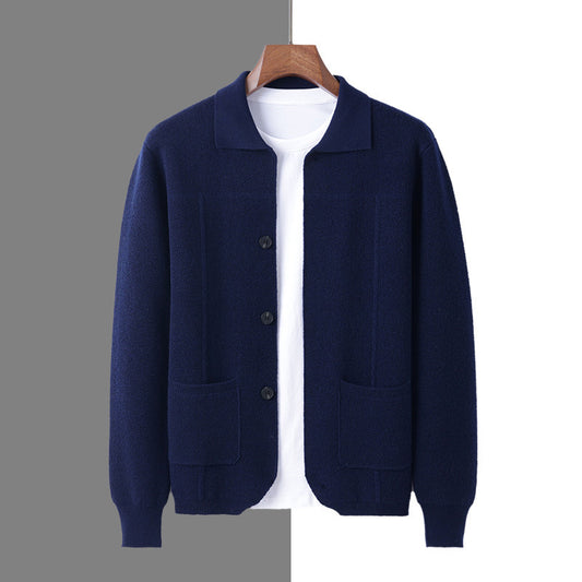 Sweater Men's Lapel Cardigan