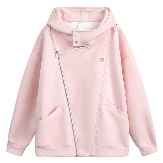 Zipper Hooded Sweater