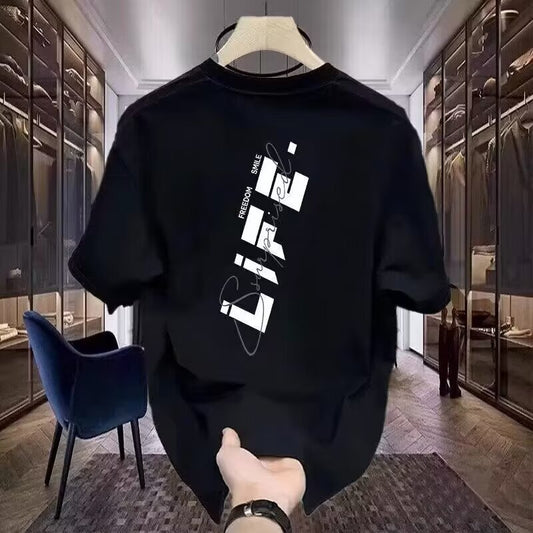 Heavy Fashion Brand Cotton Printed Men's Short Sleeve