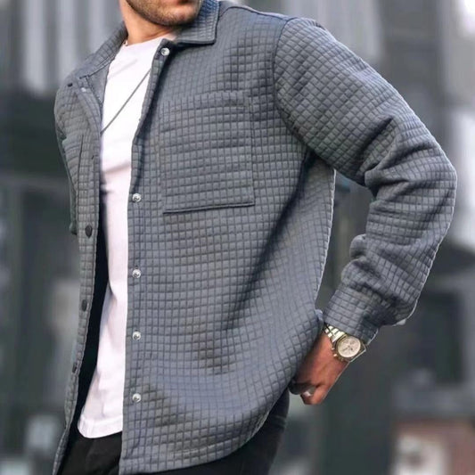 Jacquard Sweater Men's Trendy Coat