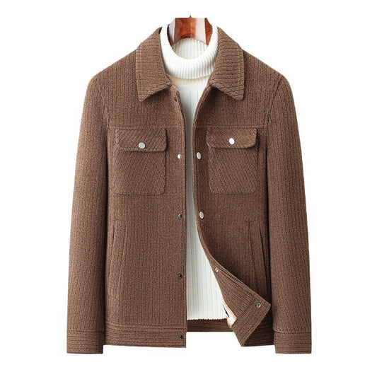 Men's Clothing Fleece-lined Warm Coat