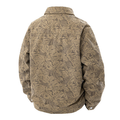 Corduroy Jacket Slim-fit Spring And Autumn Lapel Young And Middle-aged Jacket For Men