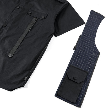 Shirt Men's Summer Thin Multi Pocket