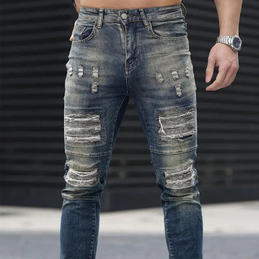 Men's Fashion Ripped Cool High Street Jeans