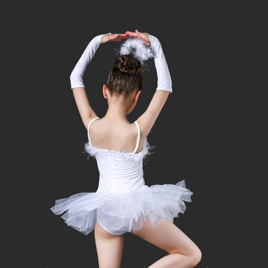 Kids Girls Sequined Ballet Tutu Dress
