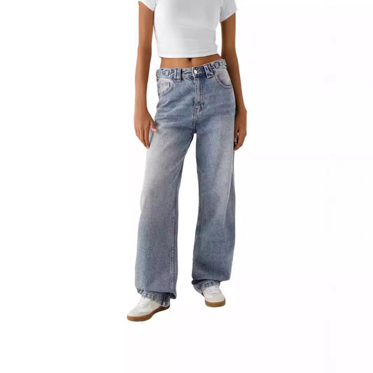 Classic Denim Fashion Wide-leg Jeans