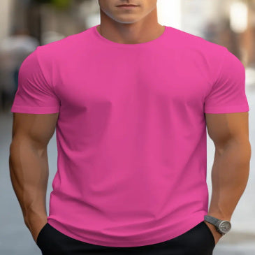 Men's Round Neck Short Sleeve Printed T-shirt